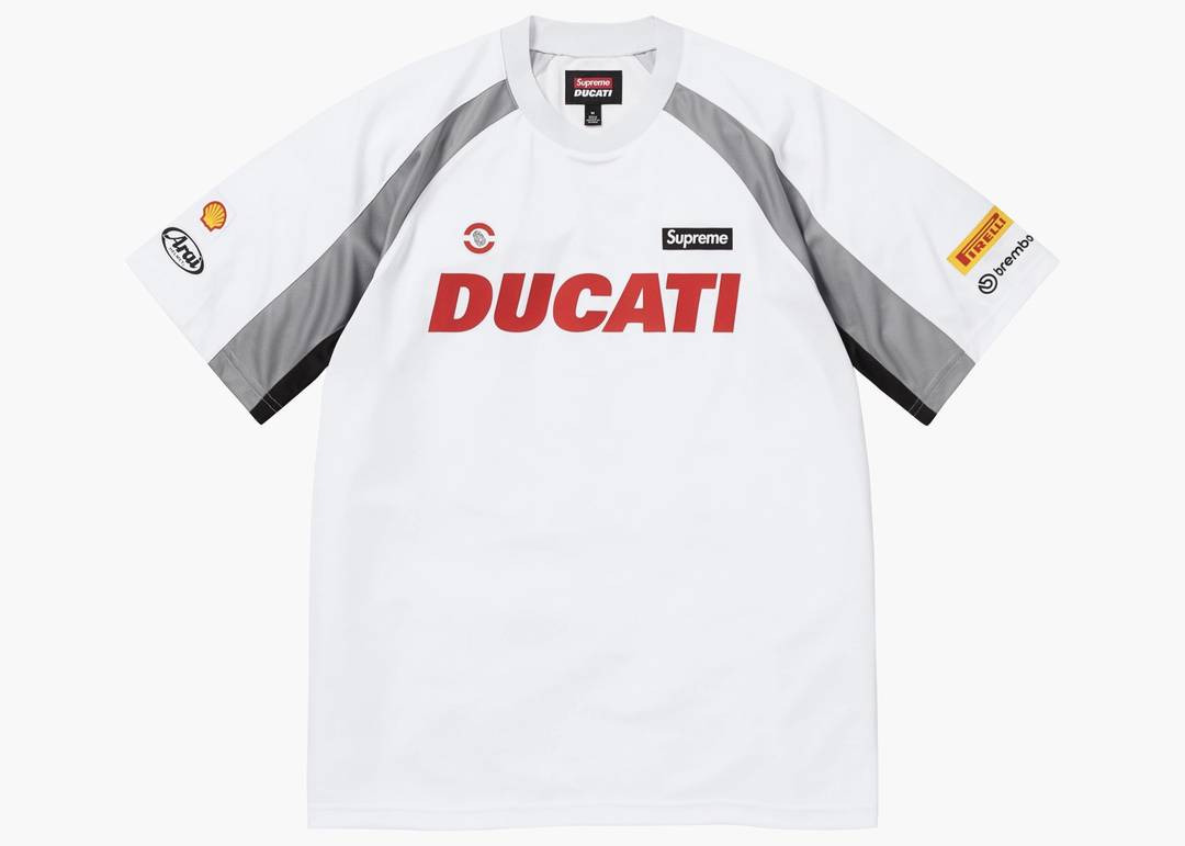 Supreme Ducati Soccer Jersey White | Hype Clothinga