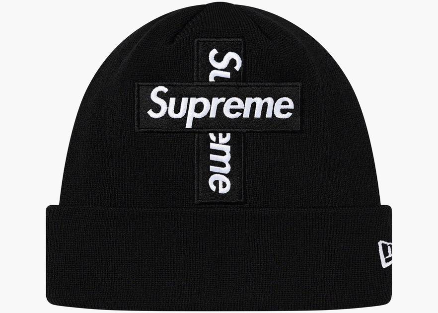 Supreme New Era Cross Box Logo Beanie Black | Hype Clothinga