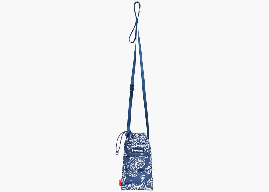 Supreme Puffer Neck Pouch Blue Paisley | Hype Clothinga