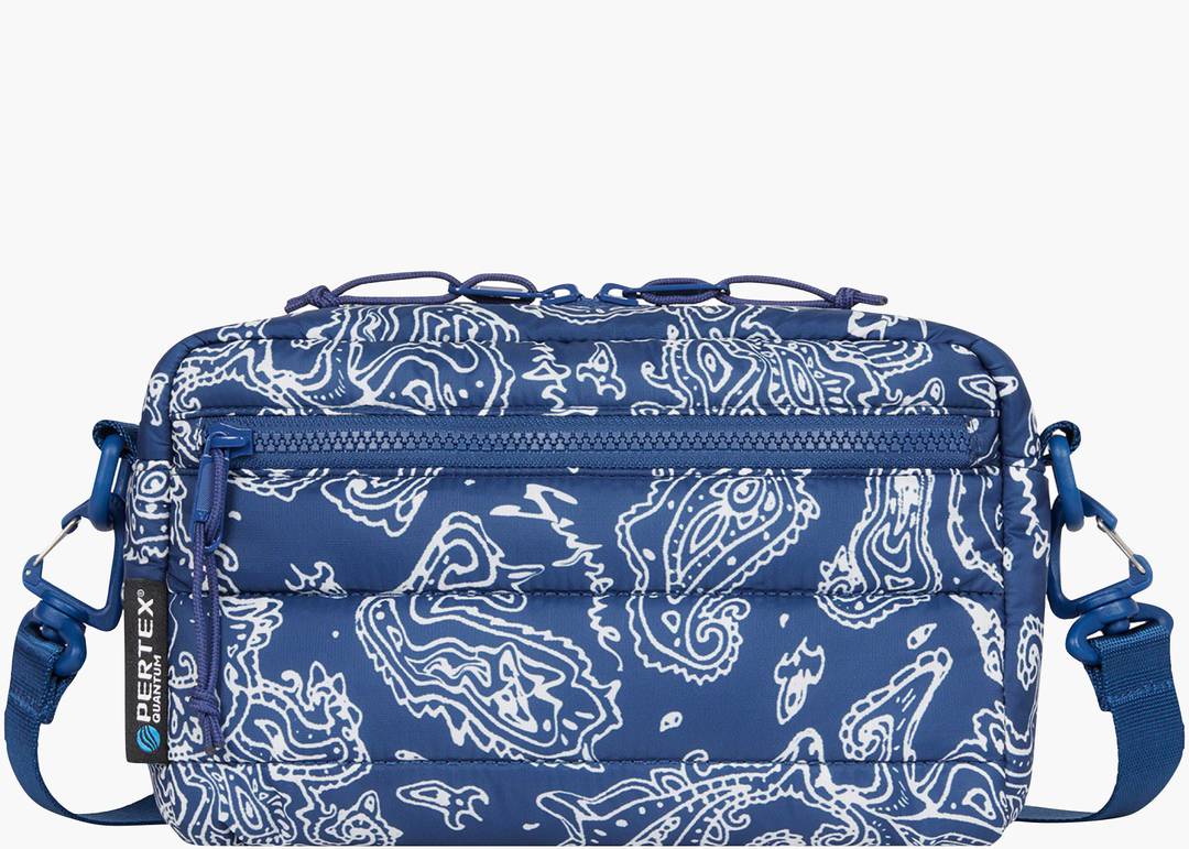 Supreme Puffer Side Bag Blue Paisley | Hype Clothinga