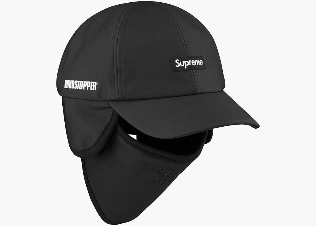 Supreme WINDSTOPPER Facemask 6-Panel Black | Hype Clothinga
