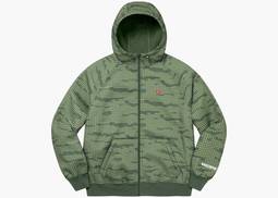 Supreme WINDSTOPPER Zip Up Hooded Sweatshirt (FW21) Olive Grid Camo