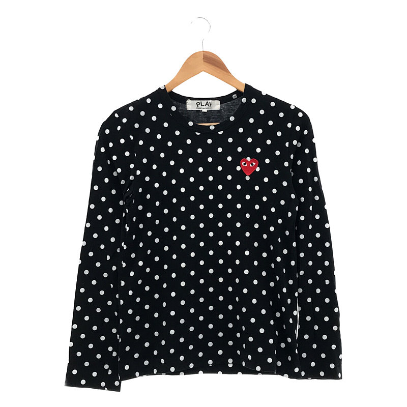 ハートワッペン ポルカドット カットソー 長袖Tシャツ | ブランド古着