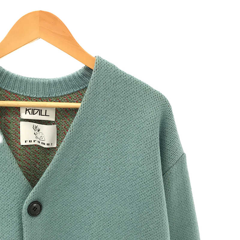rurumu Knit Cardigan Rose Garden ダブルジャガード ニット