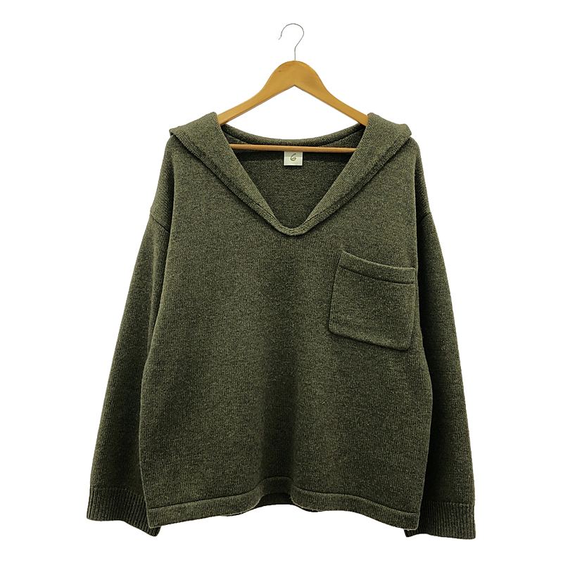 WOOL CASHMERE SAILOR COLLAR KNIT ウール カシミヤ セーラーカラー