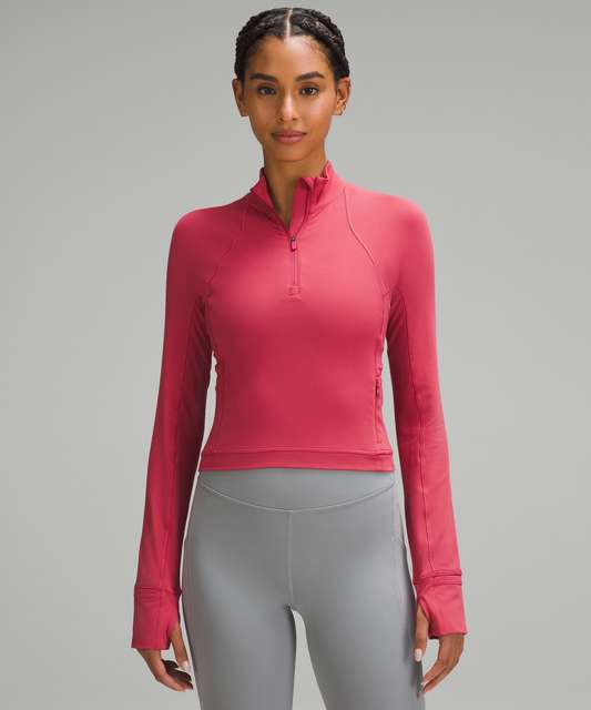 Lululemon Its Rulu Run Cropped Half Zip - Smoked Spruce - lulu