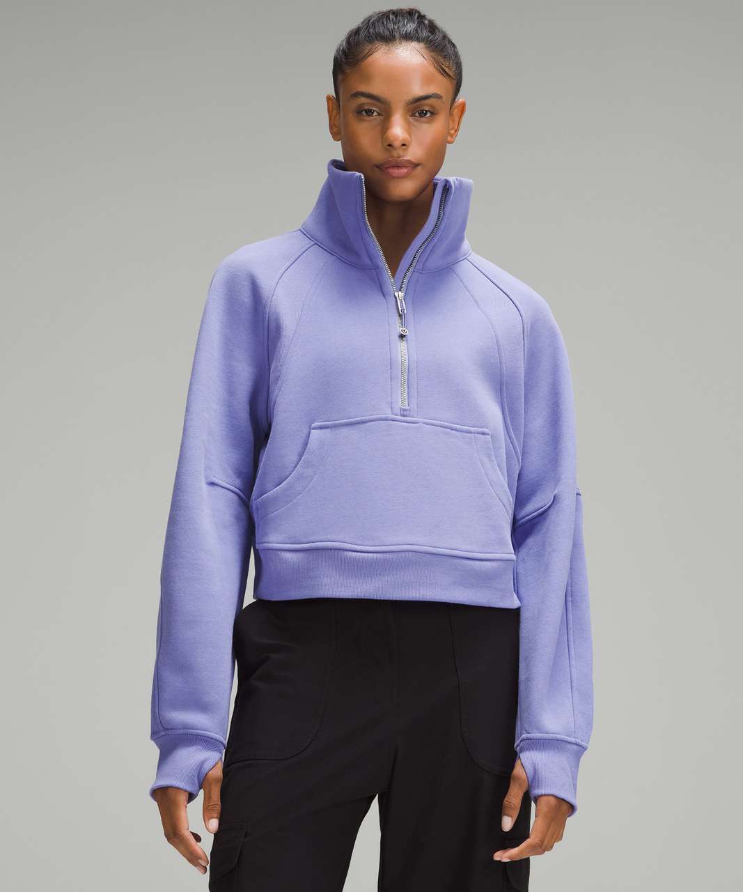 Lululemon Scuba Oversized Funnel-Neck Half Zip - Dark Lavender