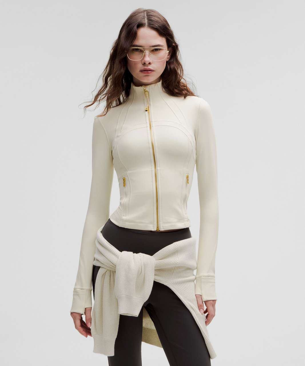 Lululemon Define Cropped Jacket *Nulu - Bone / Gold - lulu fanatics