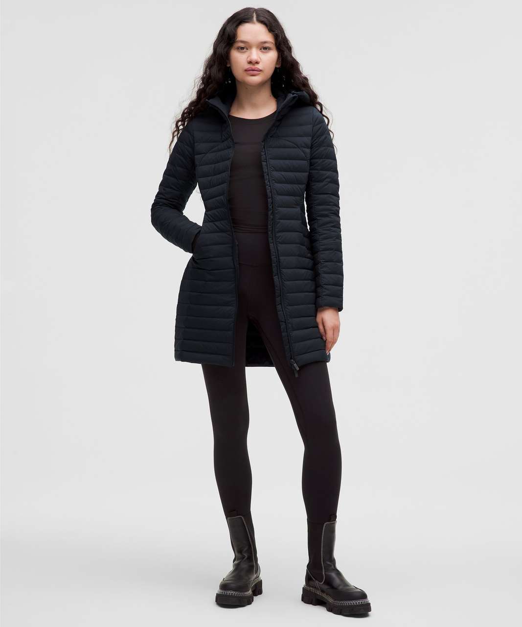 Lululemon Pack It Down Long Jacket - True Navy - lulu fanatics