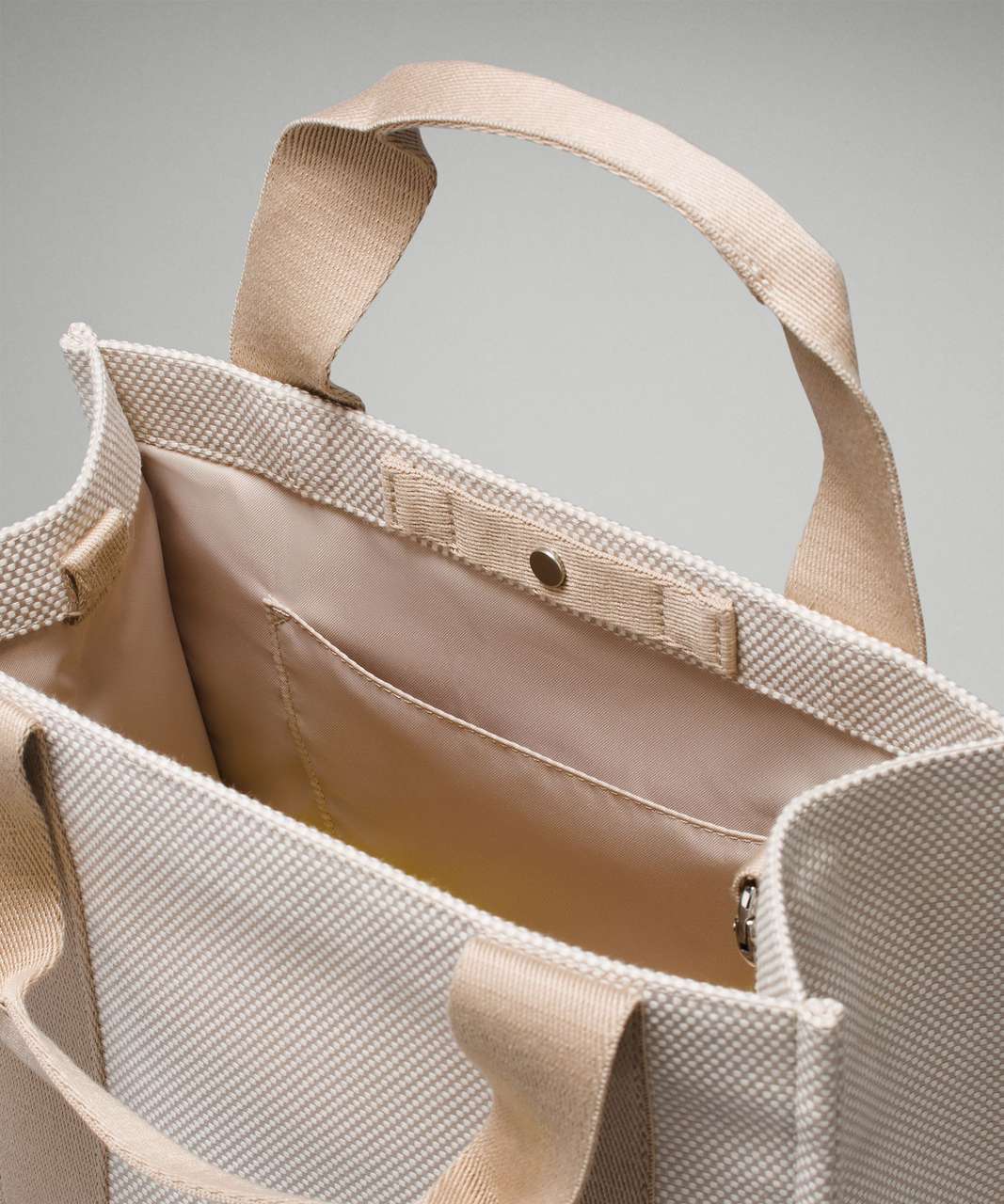 Lululemon Two-Tone Canvas Mini Tote Bag 4.5L - Mojave Tan / Light