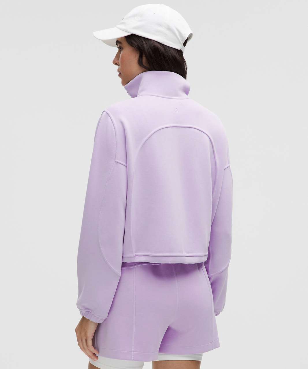 Lululemon Brushed Softstreme Half Zip - Lavender Frost - lulu fanatics