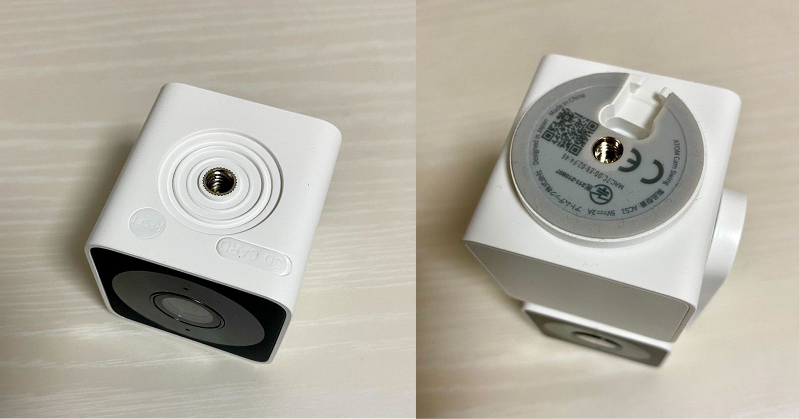 ATOM Cam 2やATOM Cam Swingを市販のカメラ用三脚やポールに設置する