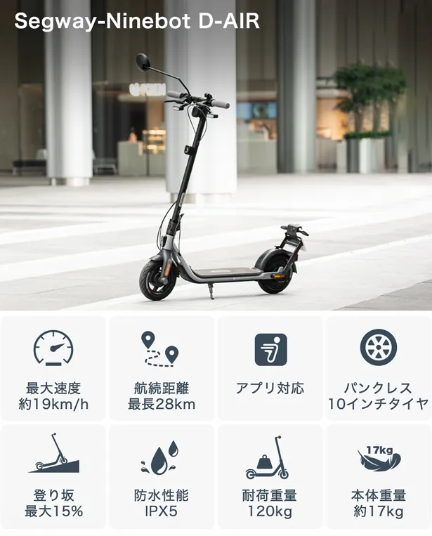 Segway-Ninebot（セグウェイ-ナインボット）｜公道を走れる！『D-AIR
