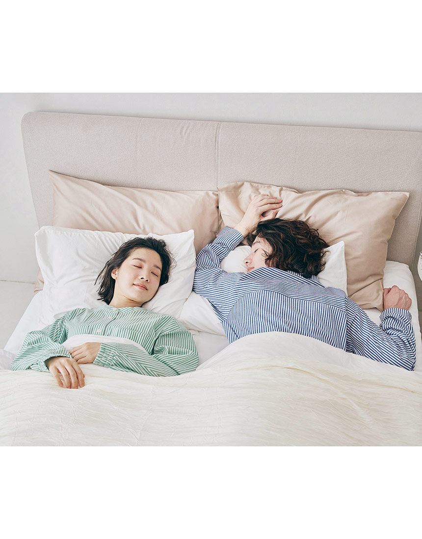 ワコール／睡眠科学 【綿混】ここちよく眠れるパジャマ 寝返りのしやす