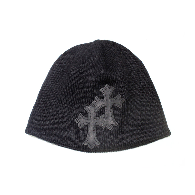 CROSS SHORT BEANIE -BLACK- | WALKIN STORE WEB SHOP