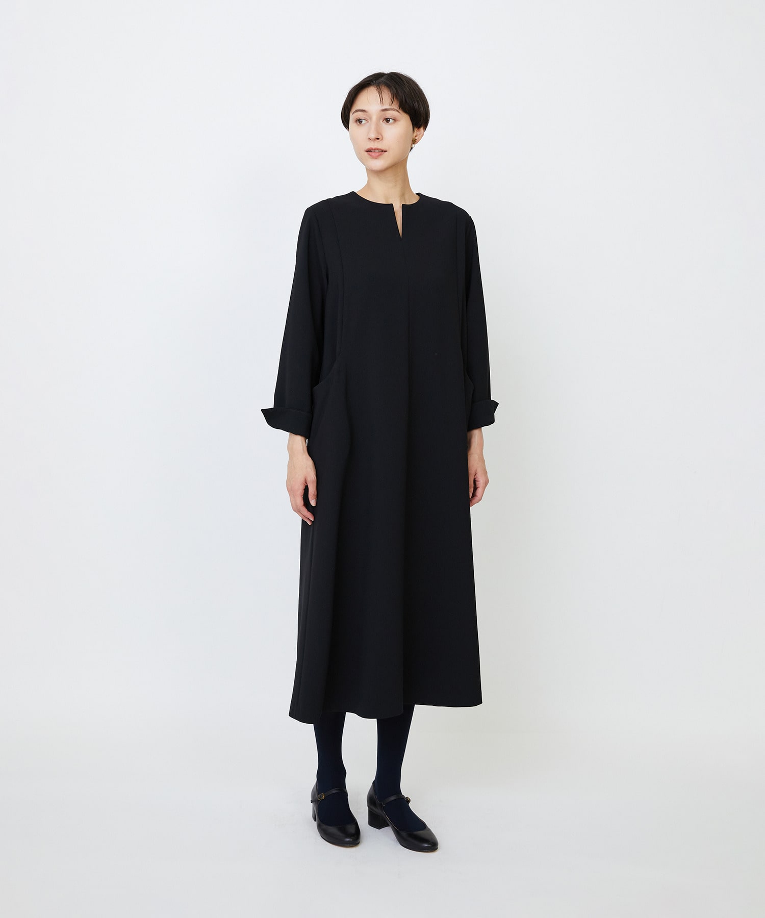 エコダブルクロスキーネックワンピース｜BIGI online store - ビギ
