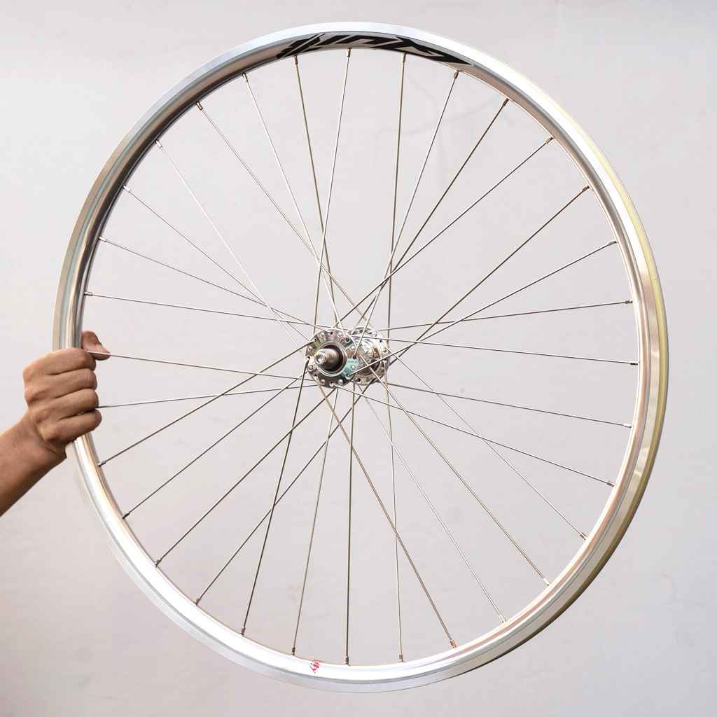 VELOCITY×PHILWOOD* quill track wheel front (polish) - BLUE LUG