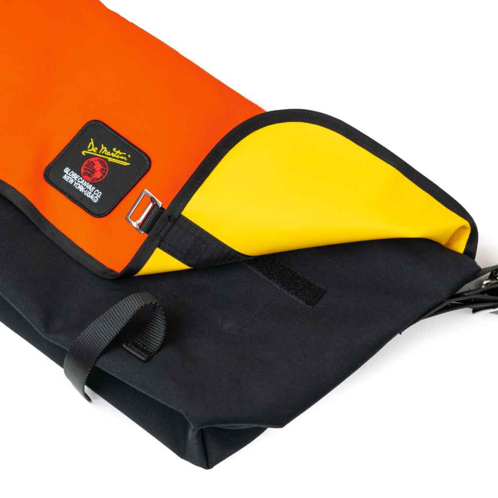 DE MARTINI* 3602 messenger bag (canvas black/orange) - BLUE LUG