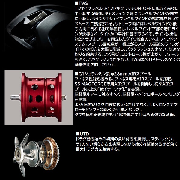 ダイワ ベイトリール SS AIR TW 8.5L(左)【即日発送】(8.5L): リール