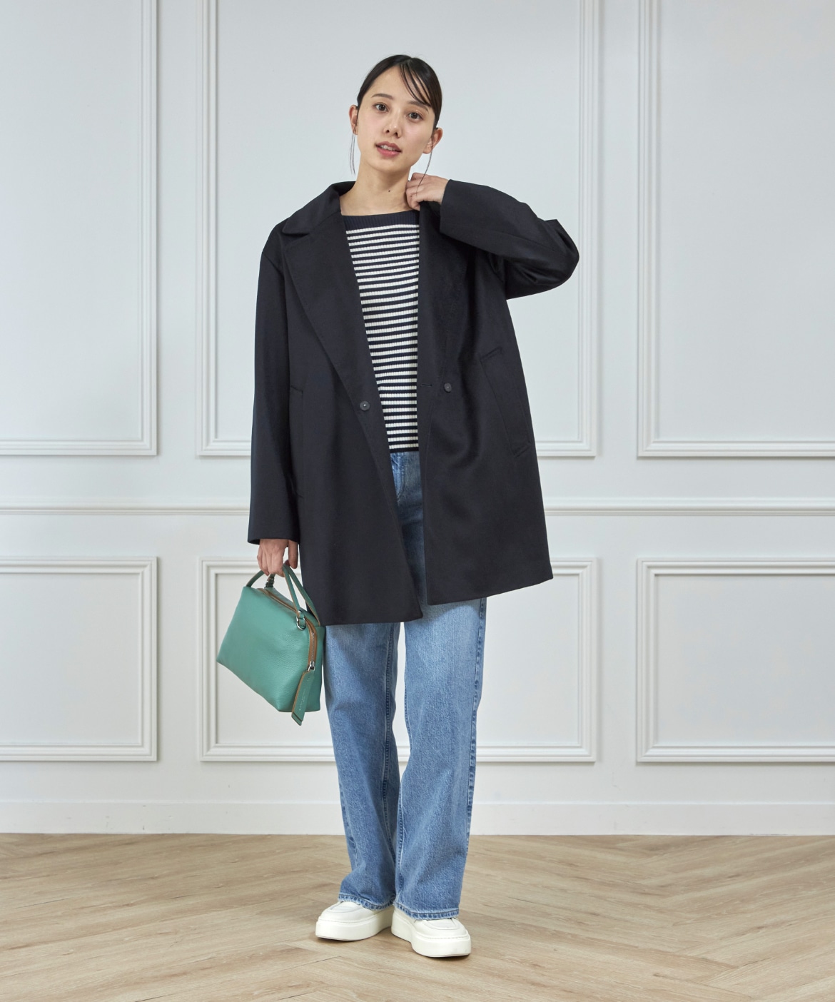 WEB限定》カシミヤ100%ミドル丈コート｜INED（イネド）｜フランドル