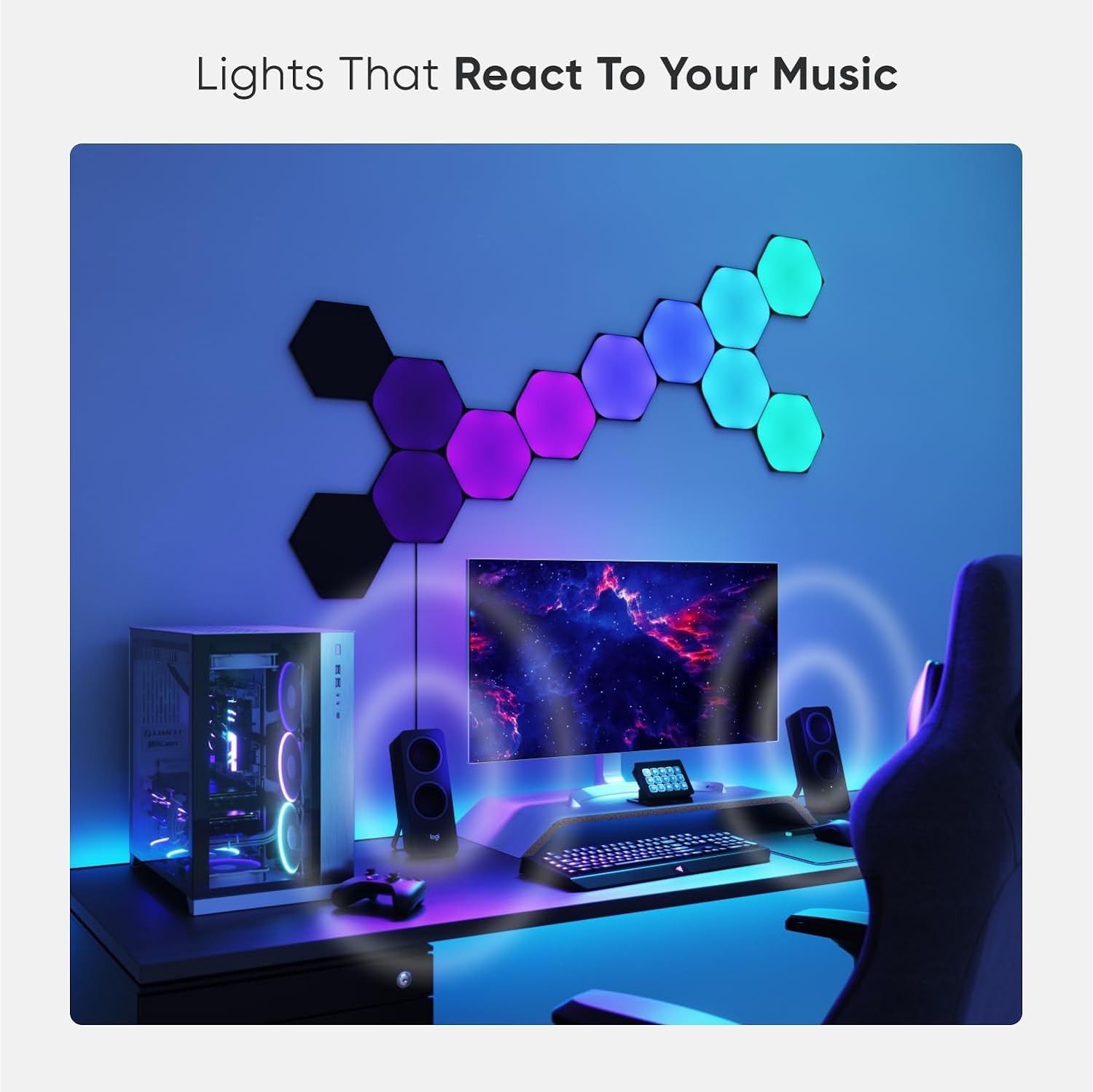 Nanoleaf Shapes ブラックヘキサゴン スターターパック(9枚入り