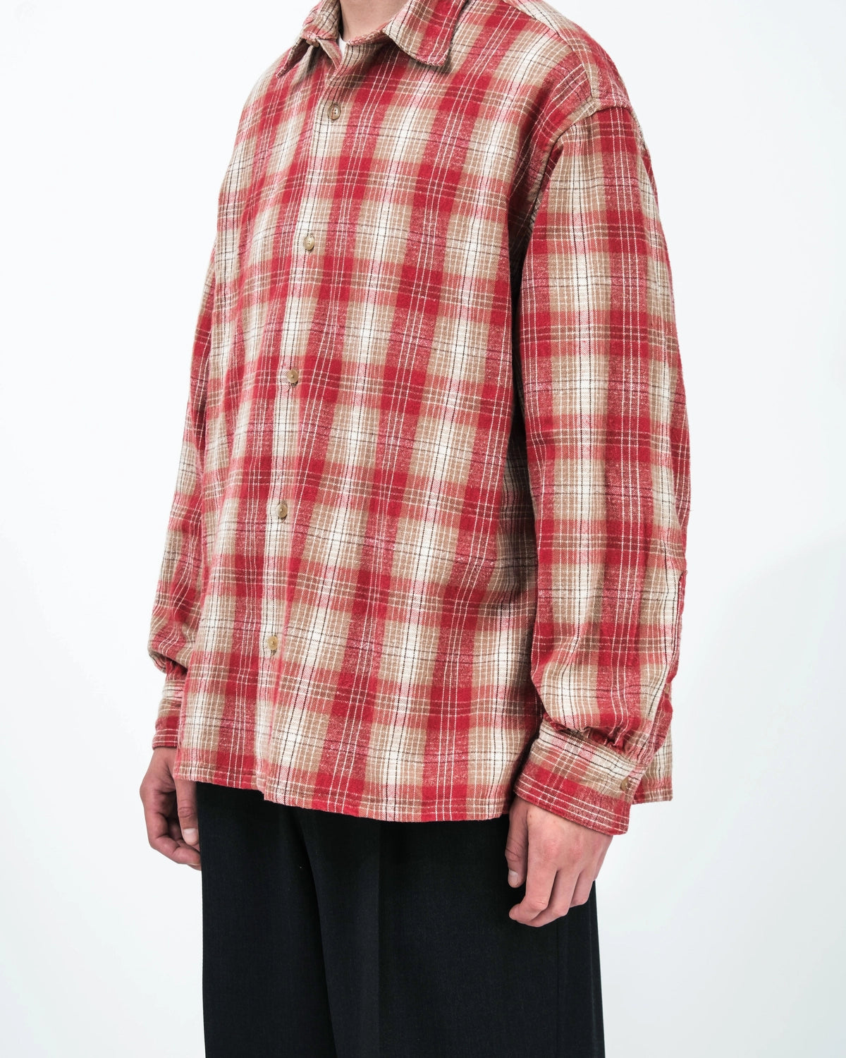 A.PRESSE(アプレッセ) / Vintage Cotton Silk Nep Twill Check Shirts