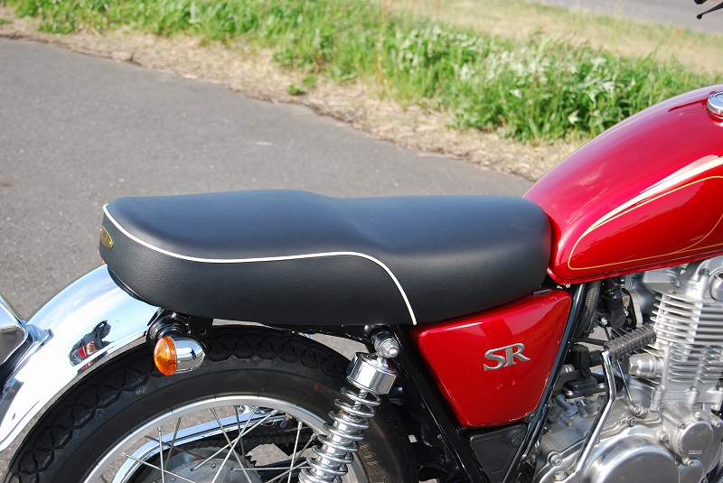 ダブルシート B パイピング白 '10-'17 SR400｜K＆H