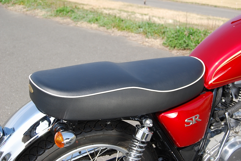 ダブルシート A パイピング白 2010～17年 SR400｜K＆H