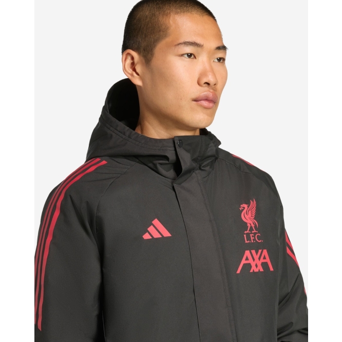 LFC adidas Mens 25/26 Domestic Long Match Day Jacket Black