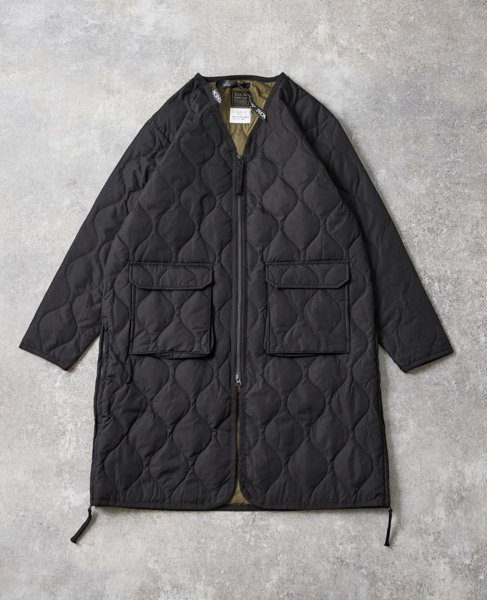 TAION/タイオン】ミリタリー Vネックジップ ダウンコート｜MEN'S