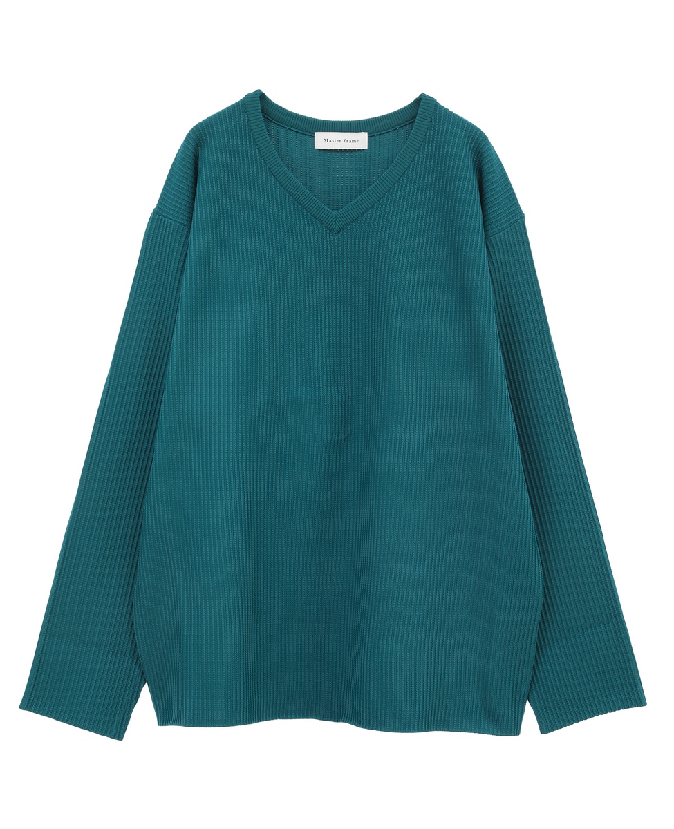 リブストライプVネックニット｜MEN'S MELROSE（メンズメルローズ