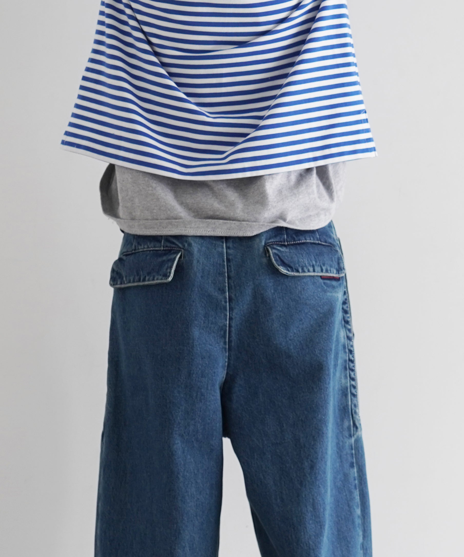Fax Copy Express【ファックスコピーエクスプレス】Retro pleated blue