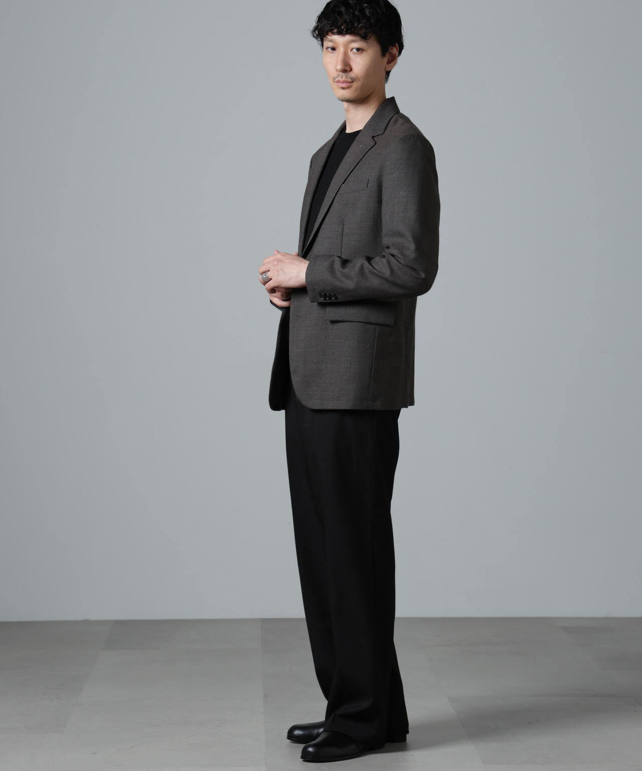 N JACKET PREMIUM」 RENU(R) ウール混 洗える サキソニー ジャケット