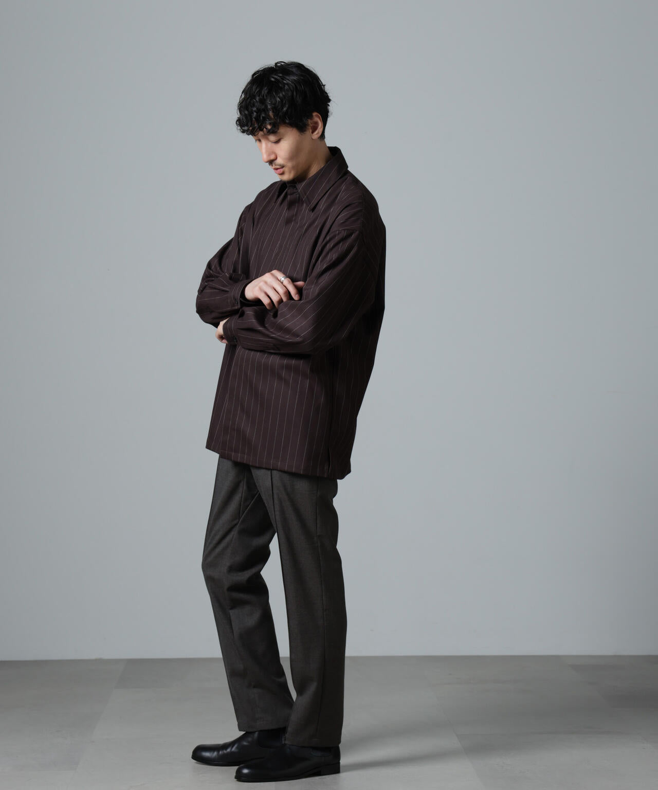 N TROUSERS PREMIUM ｣ RENU(R) ウール混 洗える サキソニー パンツ