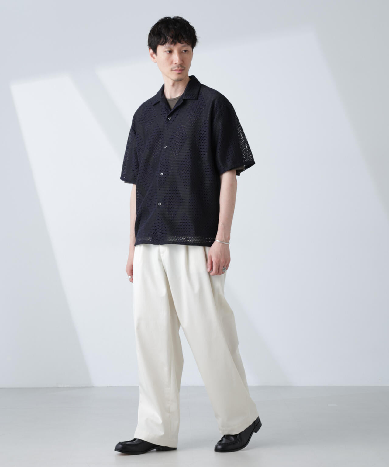 大人のワイドパンツ」2タック ワイド トラウザーズ