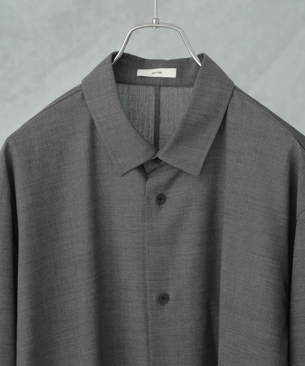 ATON/TWIST WOOL TROPICAL OS SHIRT(セットアップ可)