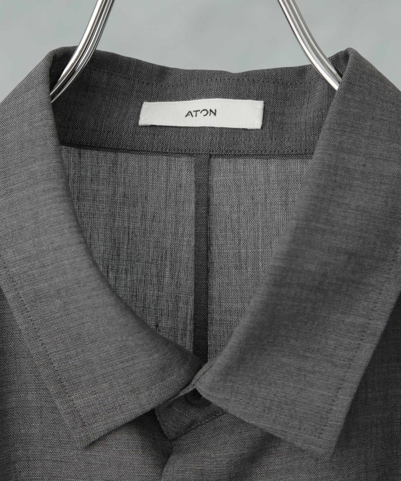 ATON/TWIST WOOL TROPICAL OS SHIRT(セットアップ可)