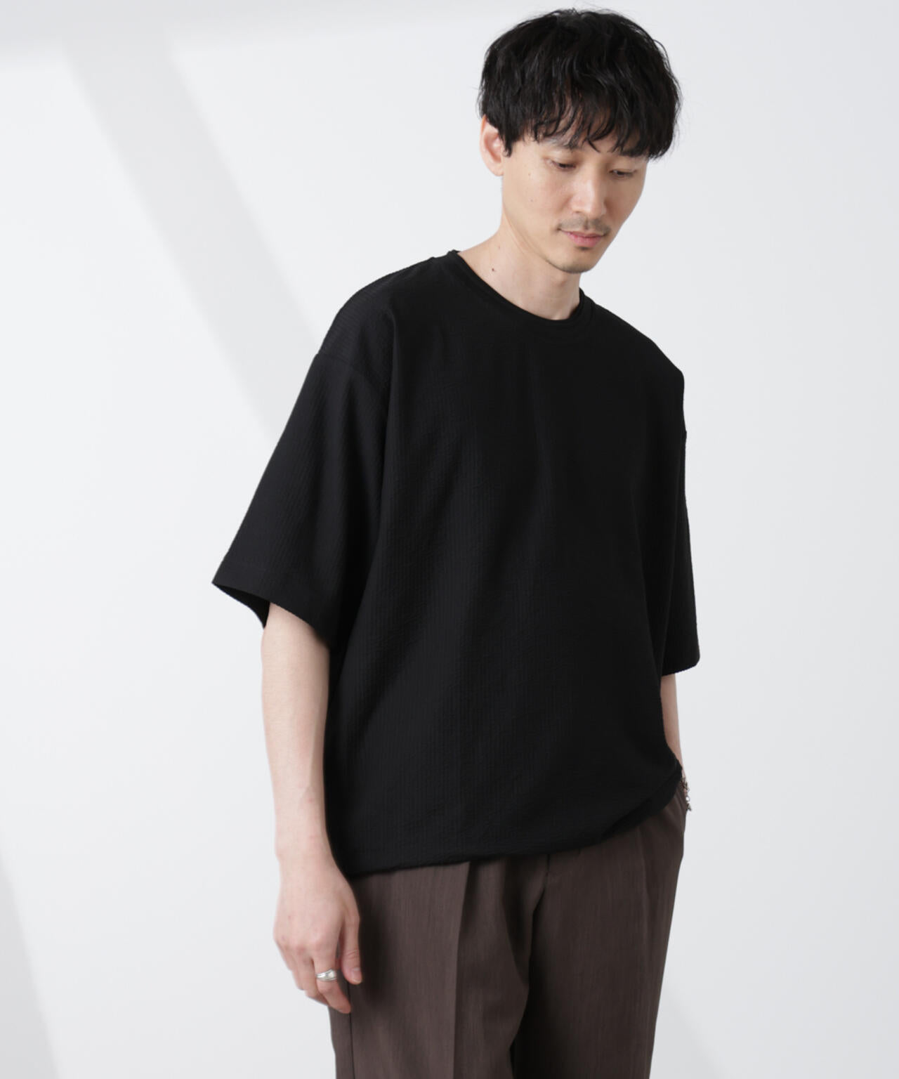 シルケット サッカー ワイド Tシャツ 半袖