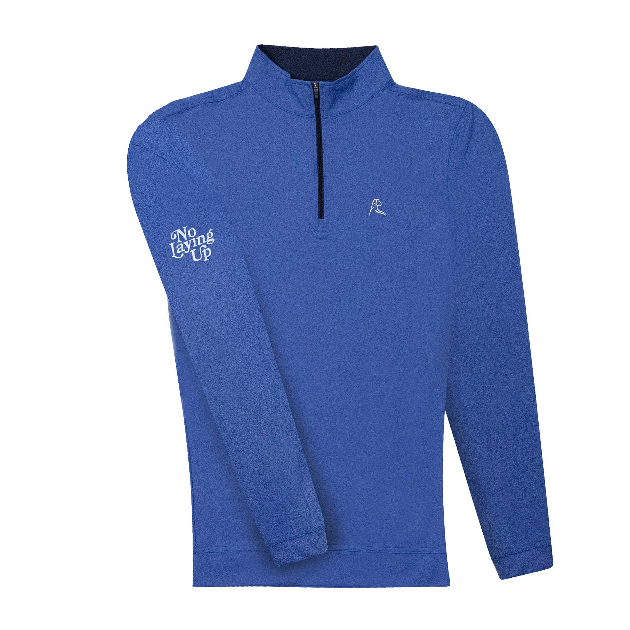 NLU x Rhoback Heathered Quarter Zip | Short Stop Blue – No Laying Up