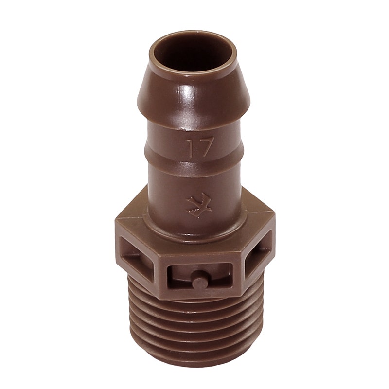 XFFMA050 - Barb Male Adapter - 17mm x 1/2 in. NPT - (Must order in