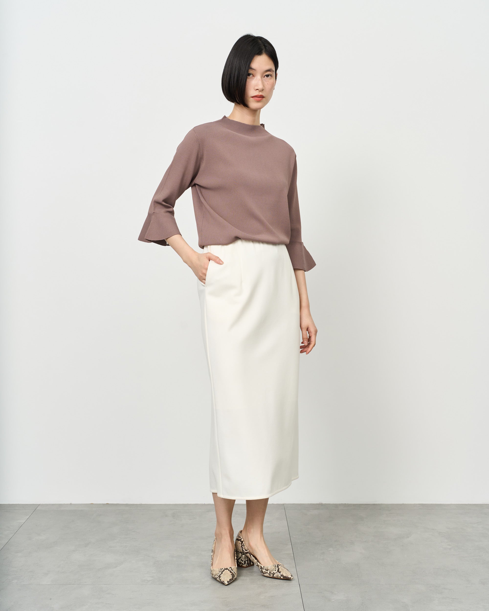 ダブルジャージーペンシルスカート - SOÉJU online store｜上質な大人