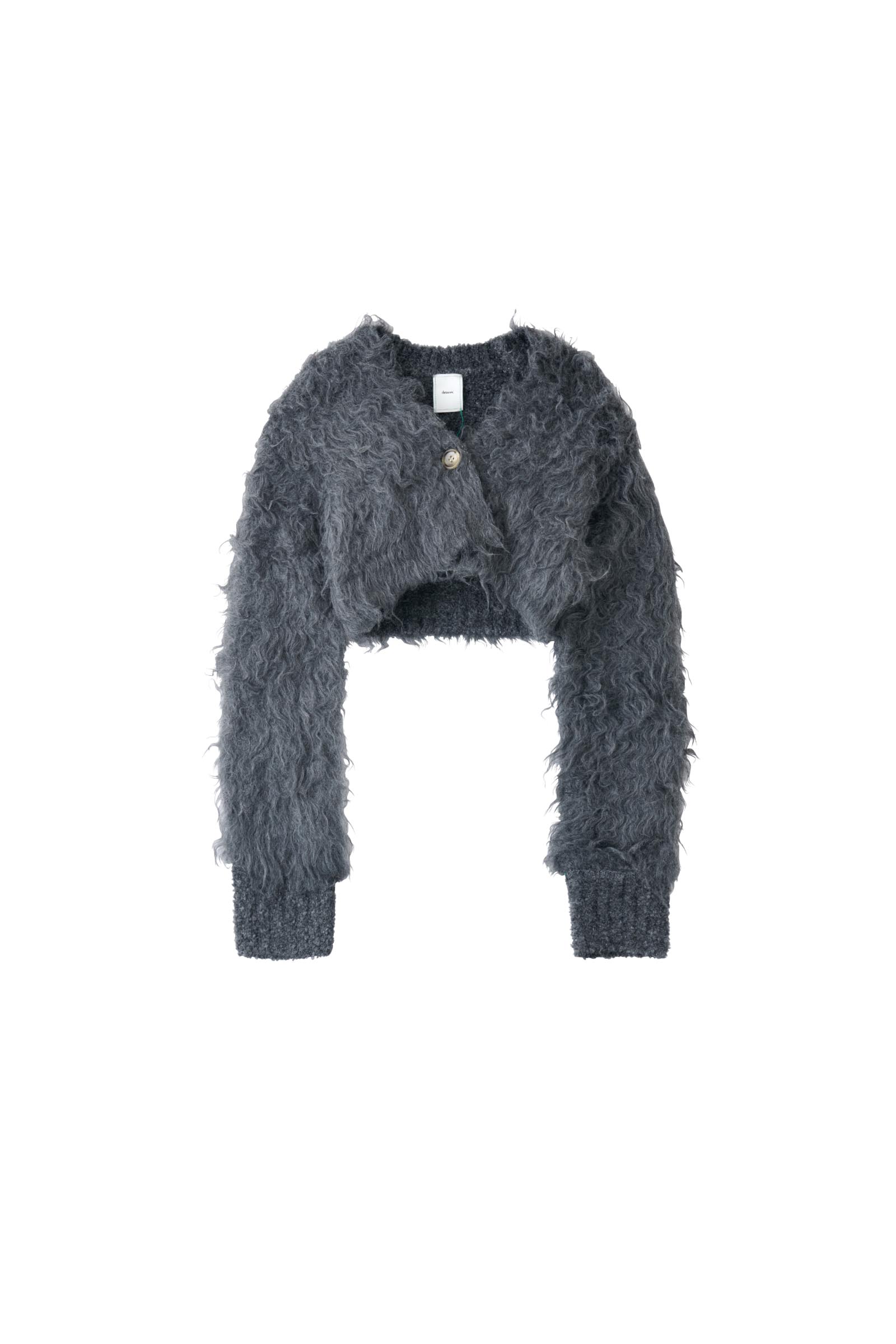determ; / Cropped Shaggy Knit Cardigan – carol ONLINE STORE