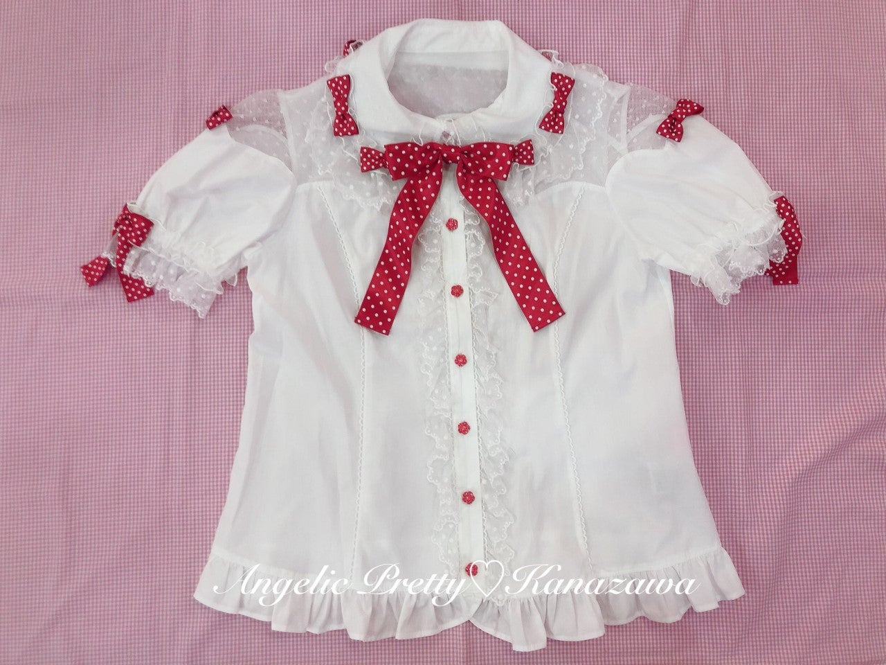 Angelic Pretty ハートチュール ブラウス Heart Tulle Frill Blouse by