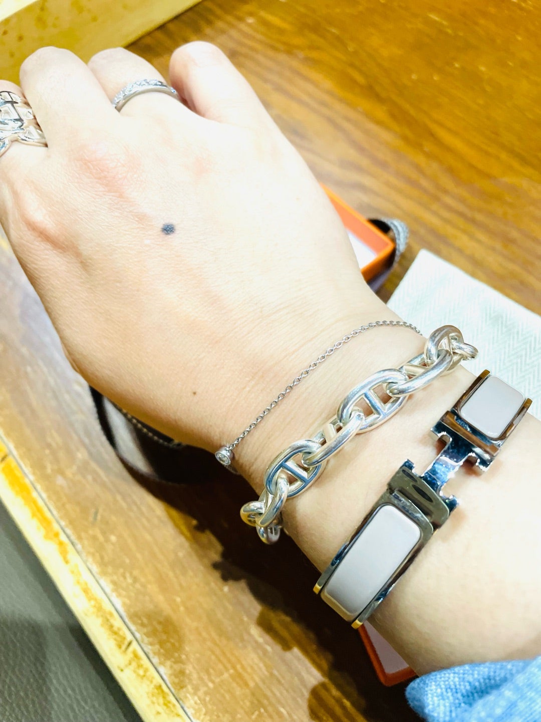 引き算したくて、エナメルブレスレット 《ミニ・クリック・シェーヌ