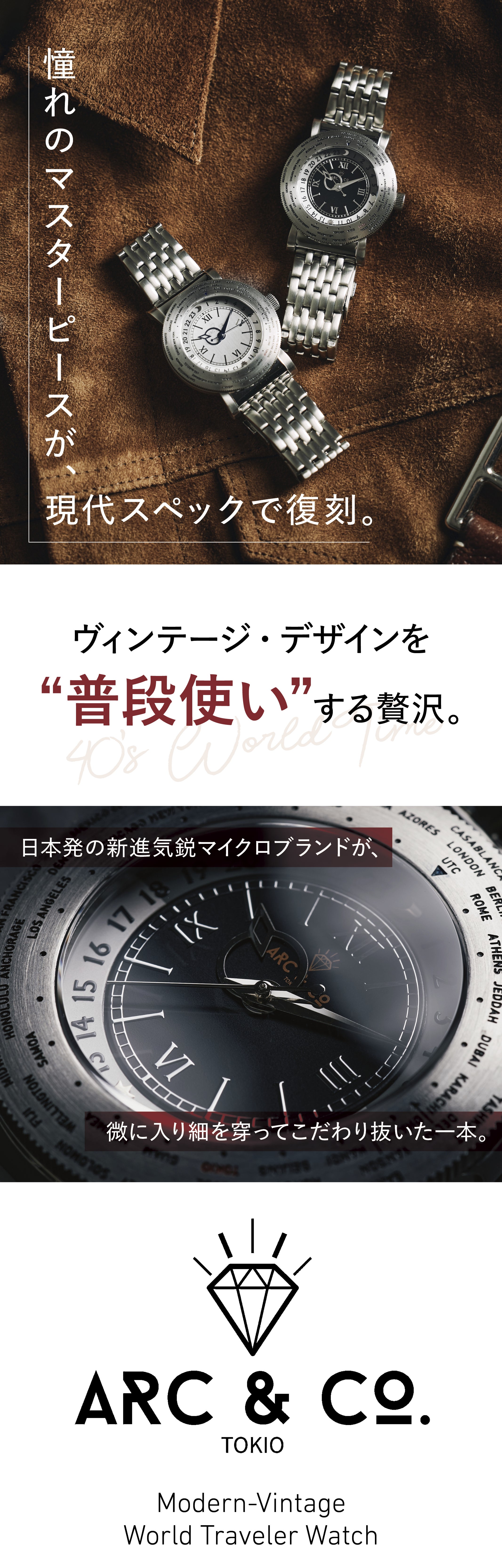 世界を腕に巻く。』40's ヴィンテージ・ワールドタイムが現代スペック