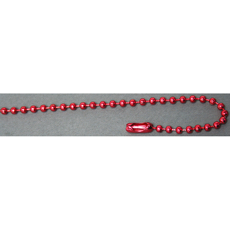 NBK日本紐釦貿易/カラーボールチェーン 1.5mm×10cm レッド(10本)/NS292