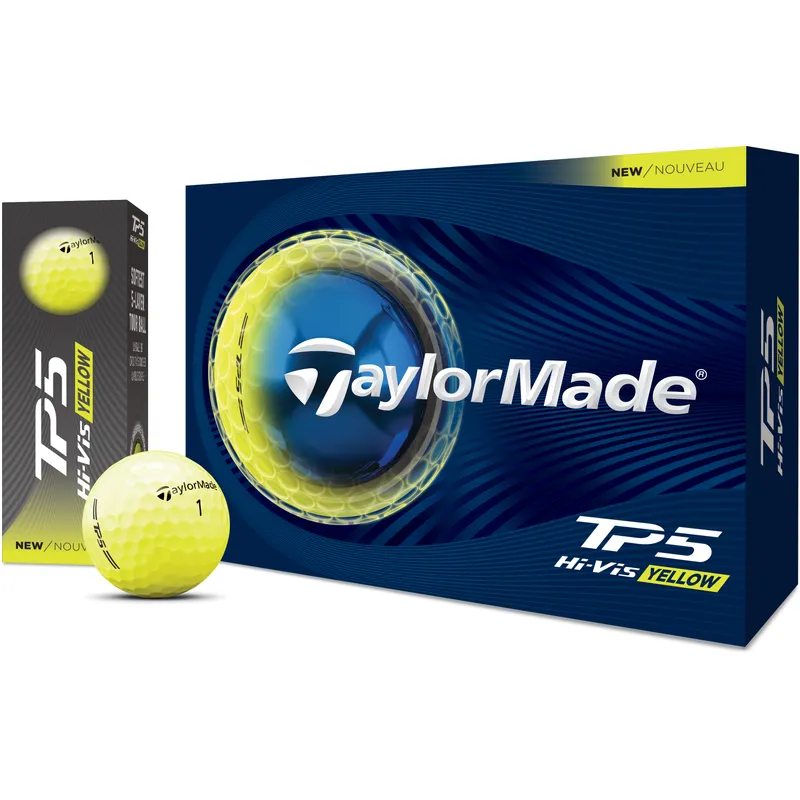 TaylorMade TP5 Yellow Golf Balls - 2026 Model - Golfballs.com
