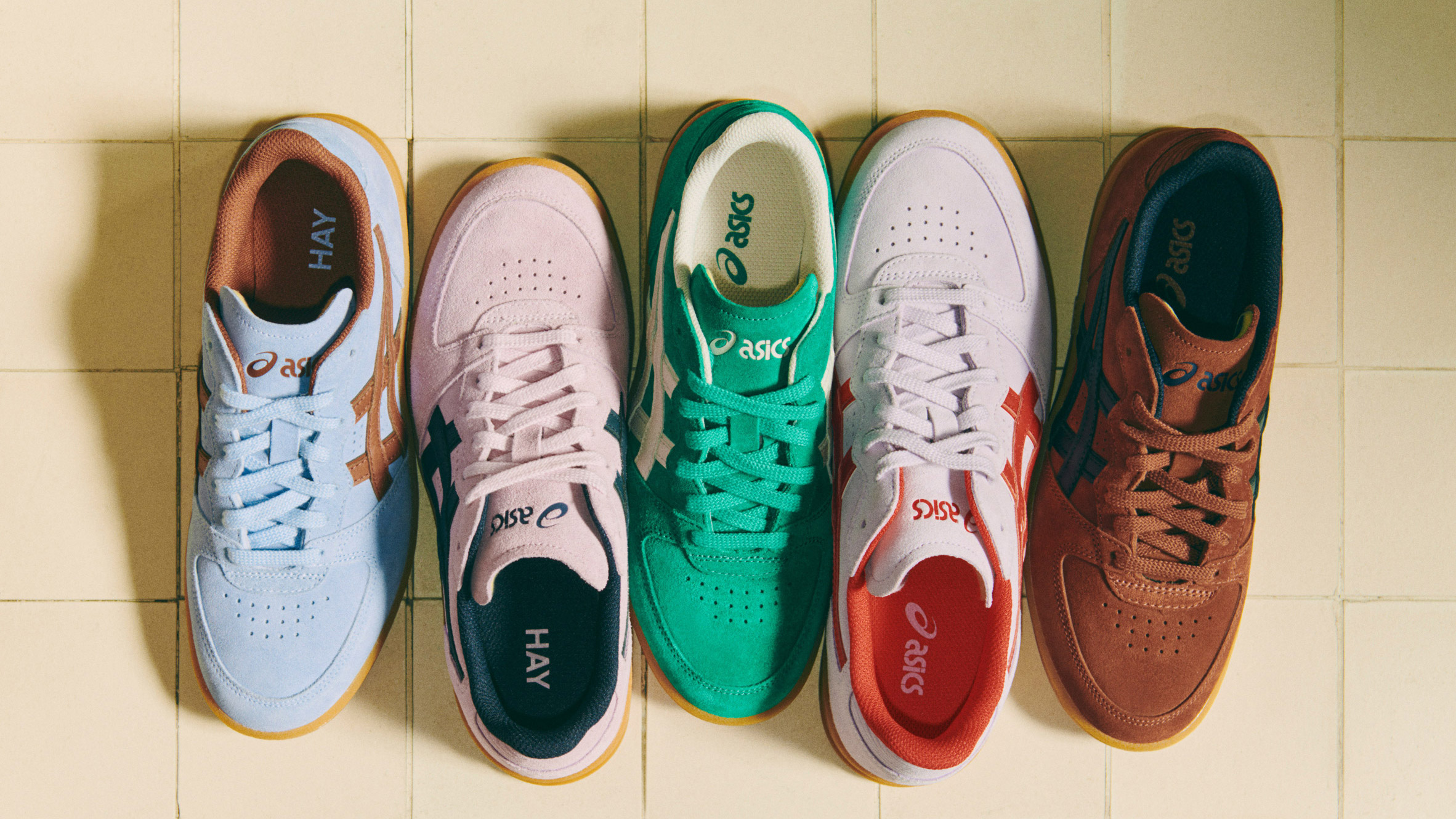 Hay teams up with ASICS on pastel-coloured Skyhand OG trainer