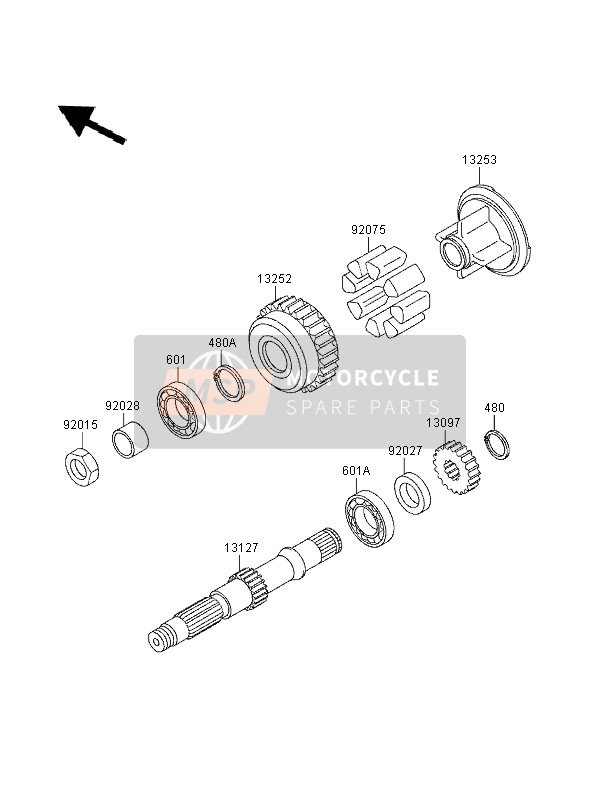 Kawasaki ZEPHYR 750 1995 Secondary Shaft - MSP
