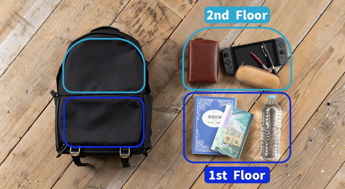 カジュアルなのに高機能。オンオフ使える2階建て構造-FLOORPACK Flex